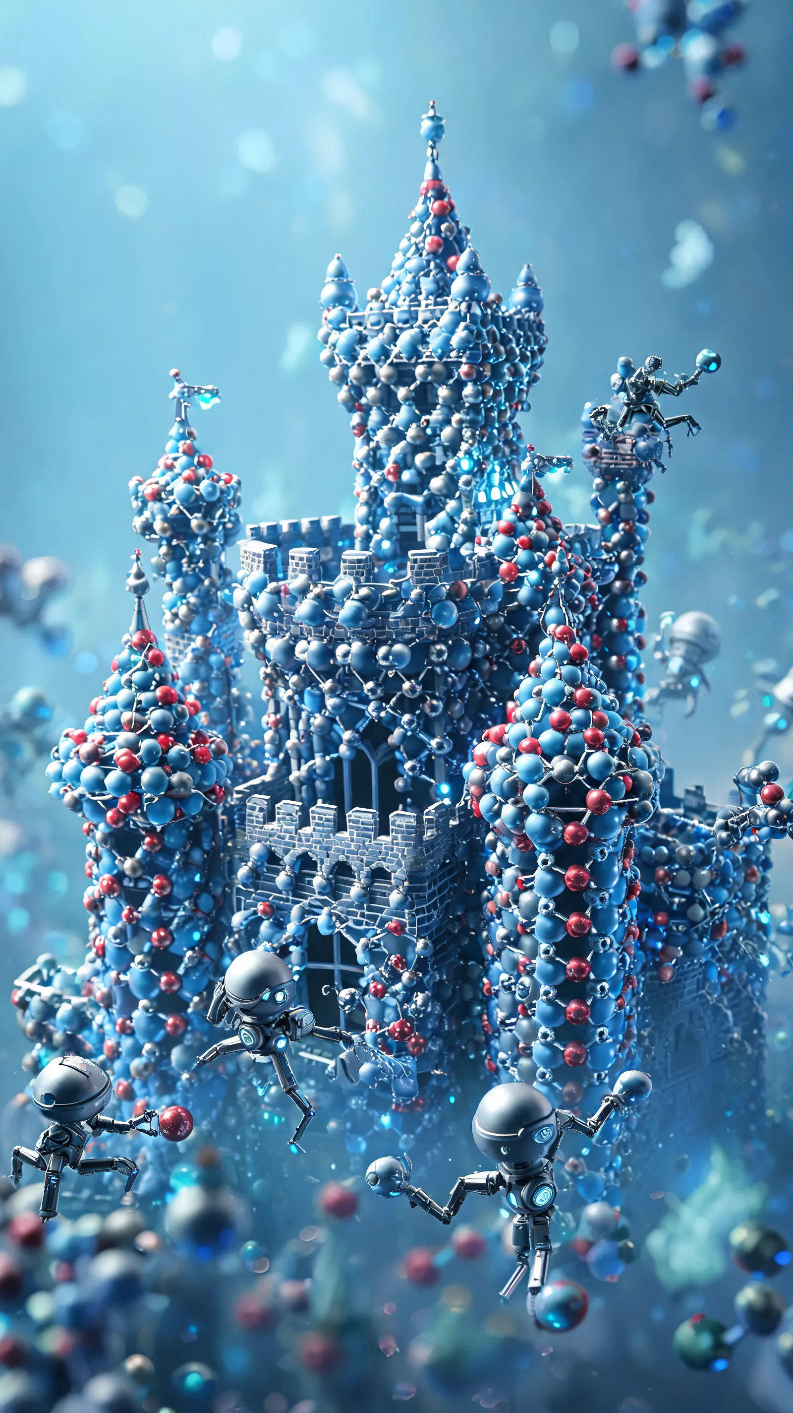 Molecular castle built by nanobots