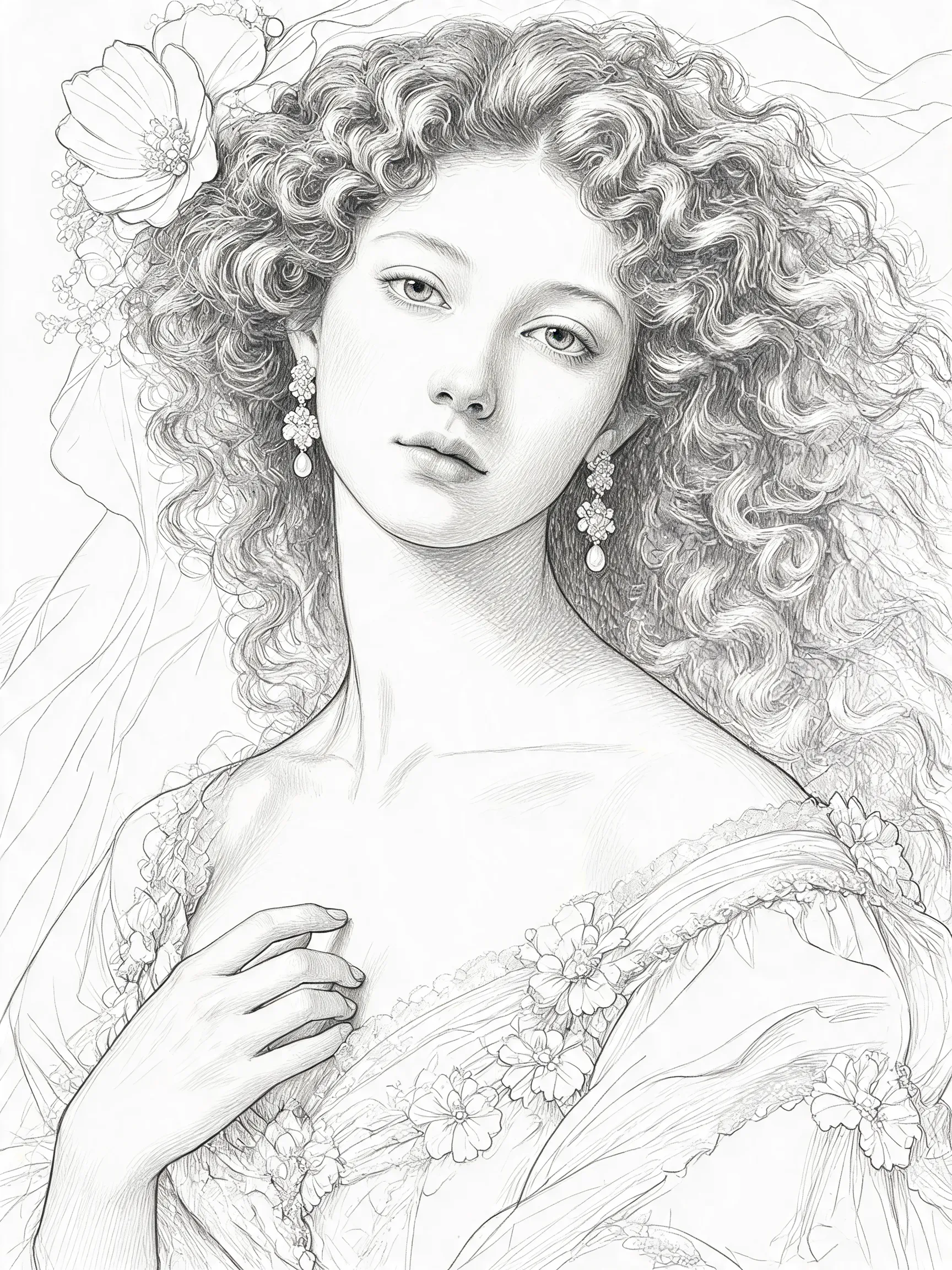 Recreate the uploaded portrait photo as a hyper-realistic line sketch. Focus the entire rendering on the face: use pencil lines of varying density, weight, and hatching to draw every shadow, highlight, and facial detail—there should be no soft, blended shading, only linework defining light and dark. Keep contour lines sharp and expressive, use layered cross-hatching to build volume and texture, and maintain the character’s exact likeness and expression. The rest of the portrait and background should be simple and unobtrusive, so all attention stays on the linework of the face. Hand-drawn, authentic pencil sketch texture, high detail, pure black and white, no distortion.
