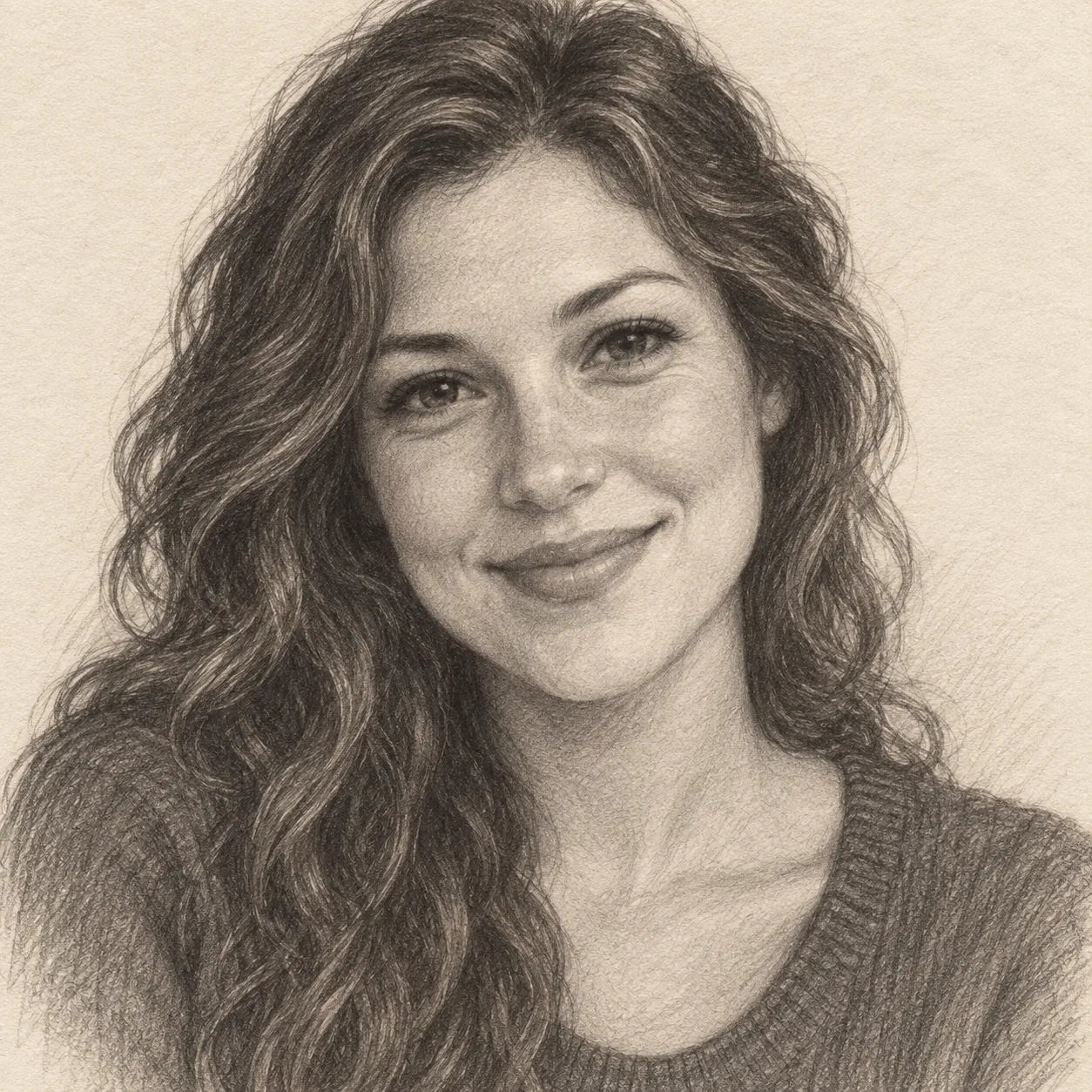 Create an imagined soulmate sketch for me.