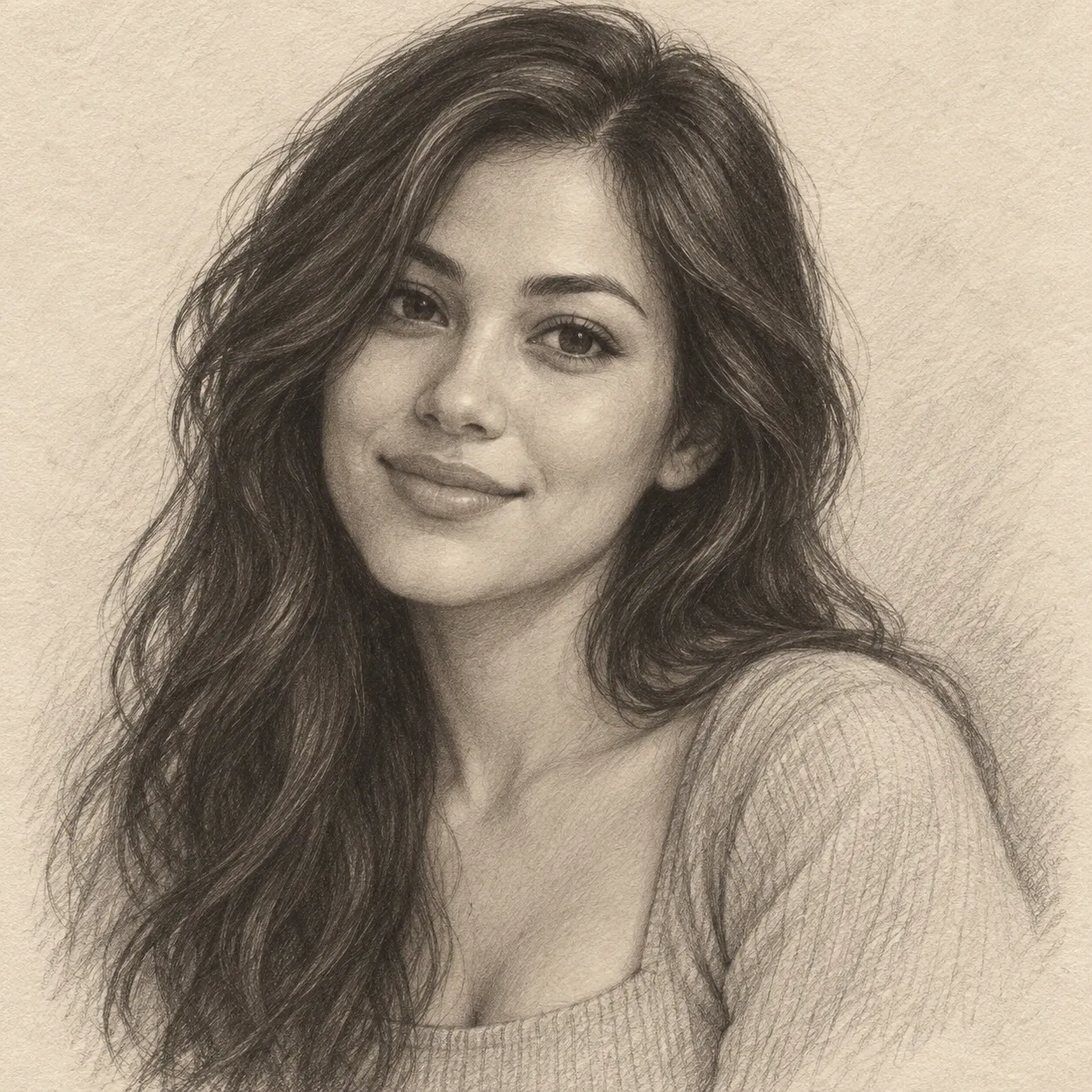 Create an imagined soulmate sketch for me and show me who is my soulmate