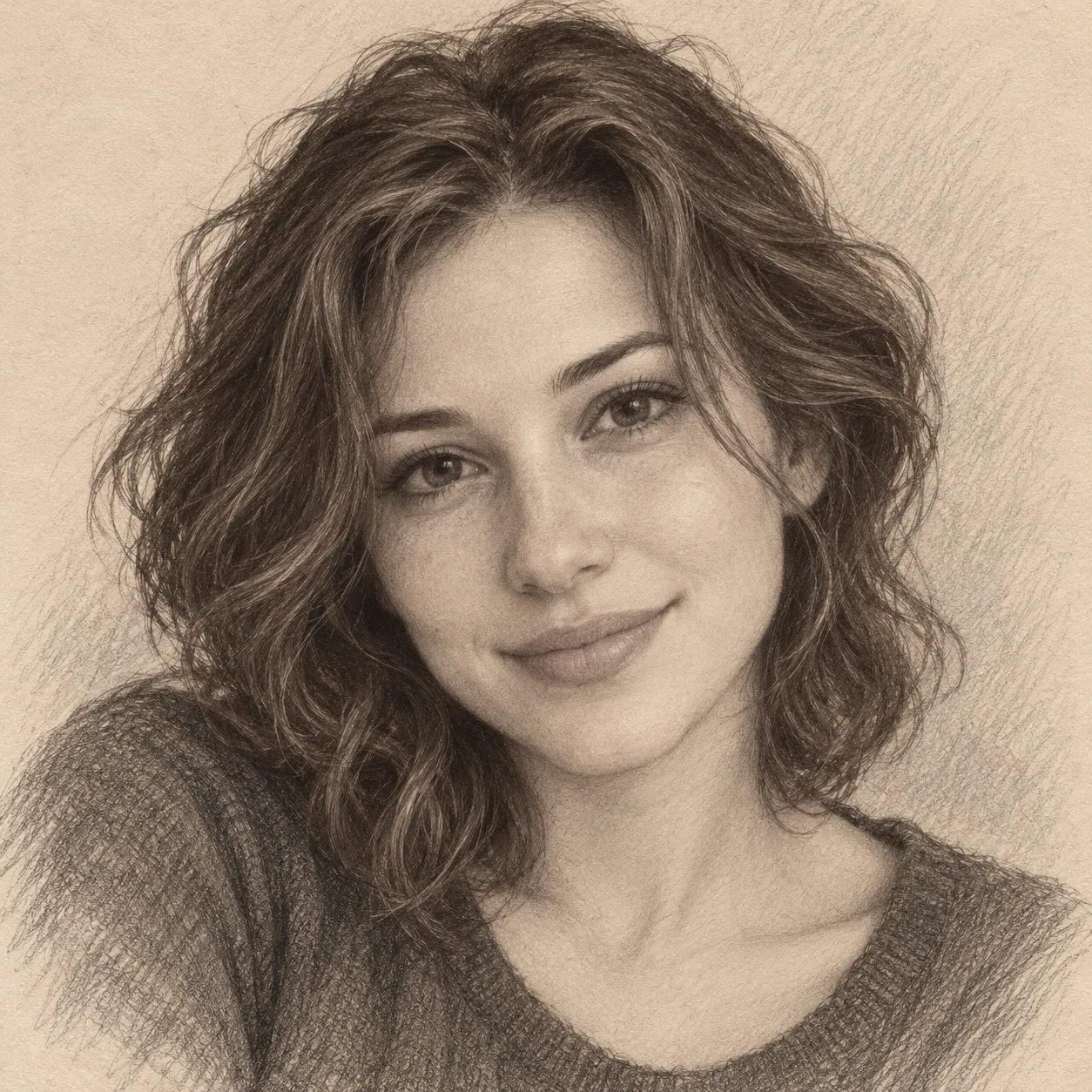 Create an imagined soulmate sketch for me.